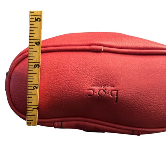B.O.C. Red Faux Leather Crossbody Shoulder Bag Buckle Detail - Picture 7 of 9